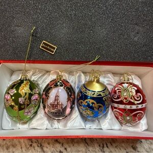 Joan Rivers 2018  Hand-Painted Holiday Ornament Set of 4.